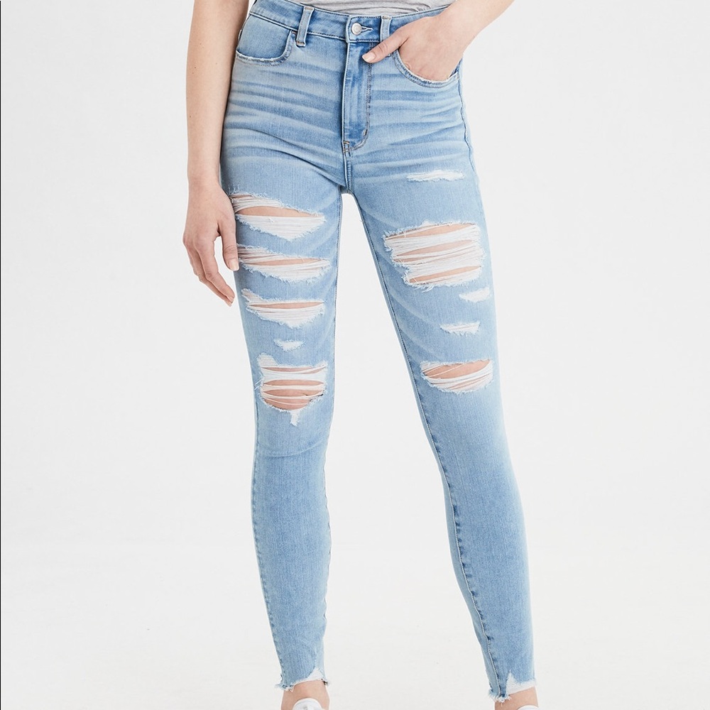 AEO Distressed Highest Rise Jegging